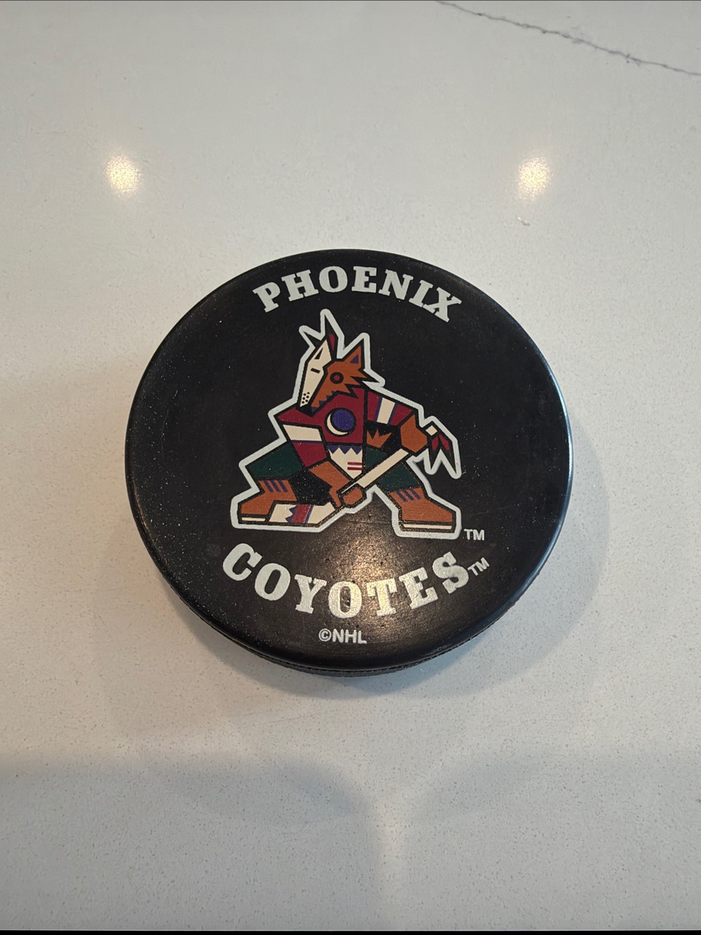 NHL Phoenix Coyotes Hockey Puck